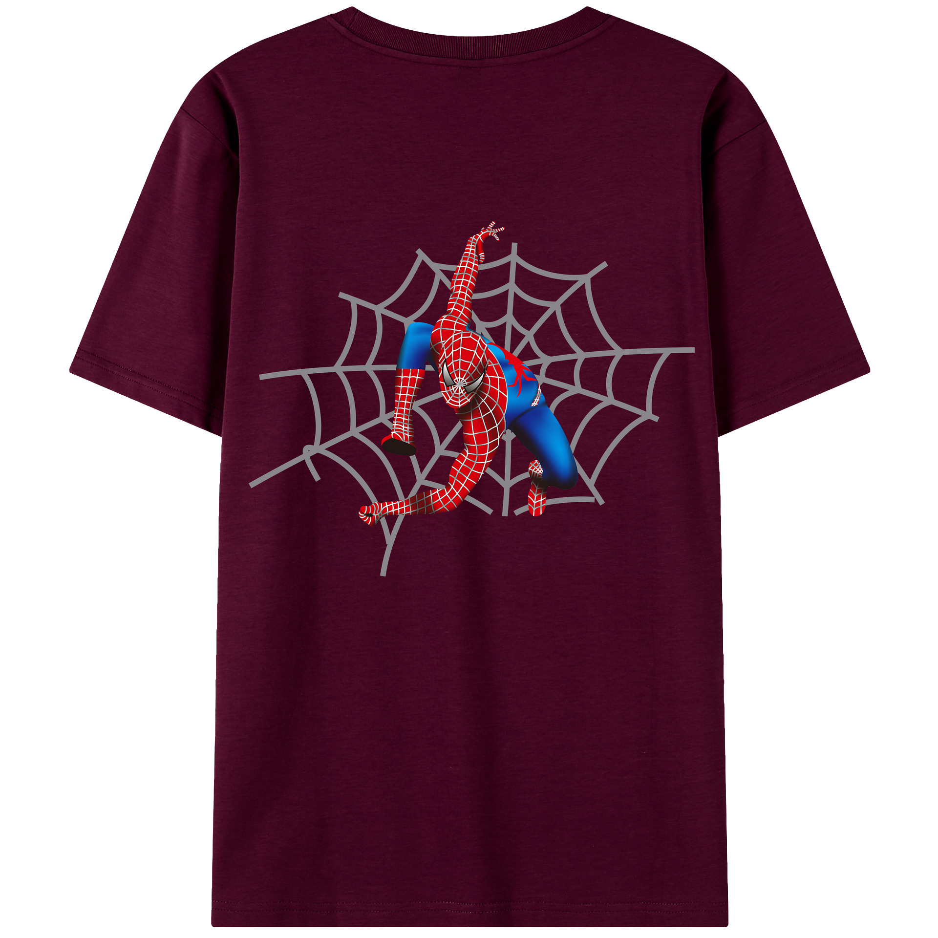 （画像用） Spider Man スパイダーマン レディース半袖Tシャツ(バックプリント)